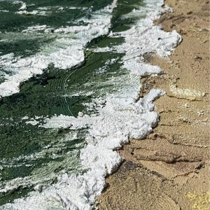 Deep Green Sea Textured Painting