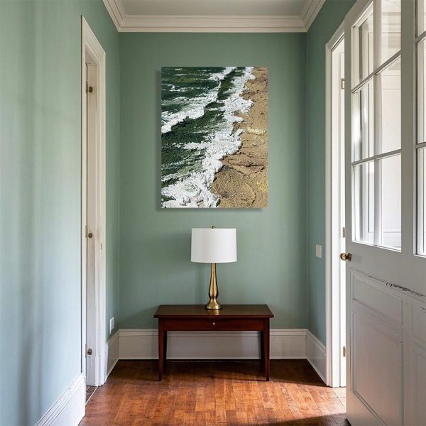 Deep Green Sea Textured Painting - Image 2