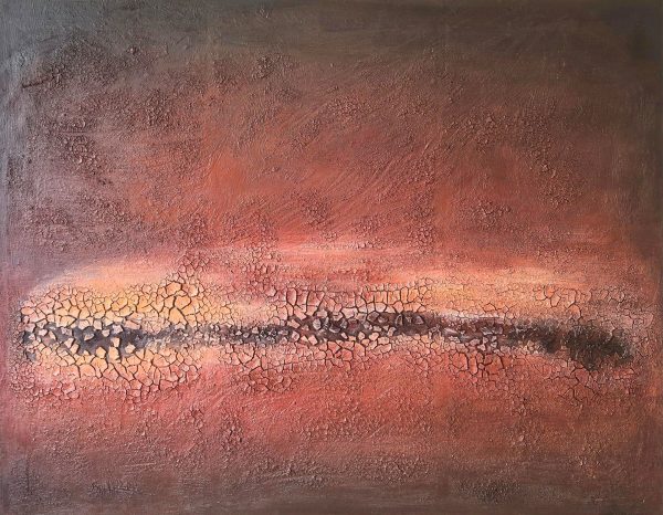 Weathered Veins in Reddish-Brown Tones