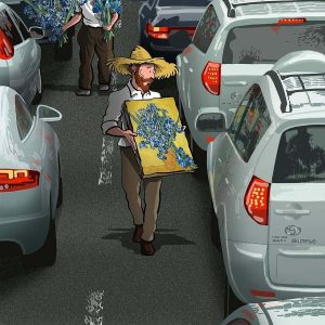 The art of weaving through the traffic